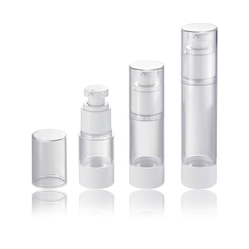 20ML 30ML 50ML AS PP ซีลโปร่งใสขวดปั๊มเครื่องสำอาง Airless HS-008B