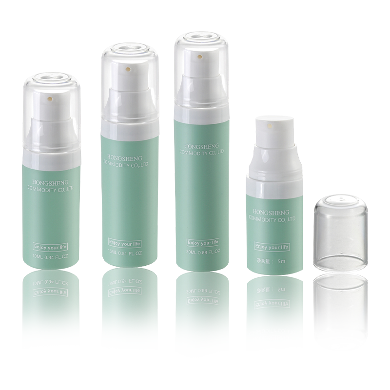 5ML-20ML ผลิตภัณฑ์บำรุงผิวสีเขียวอ่อน Airless Bottle-HS-012A