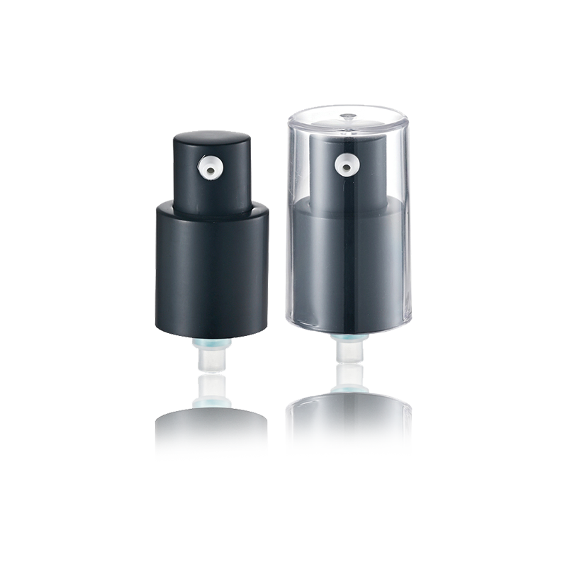 หัวปั้มเครื่องสำอางแบบกดสีดำ จำหน่ายของเหลว- HY17A-01